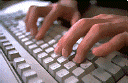 picutre of hands on computer