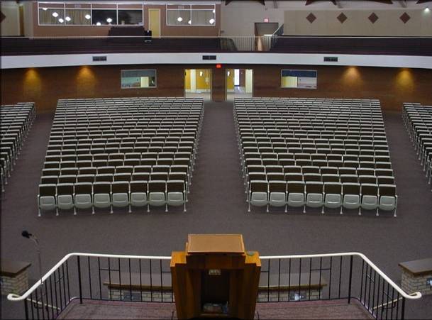 view of main assembly from pulpit area